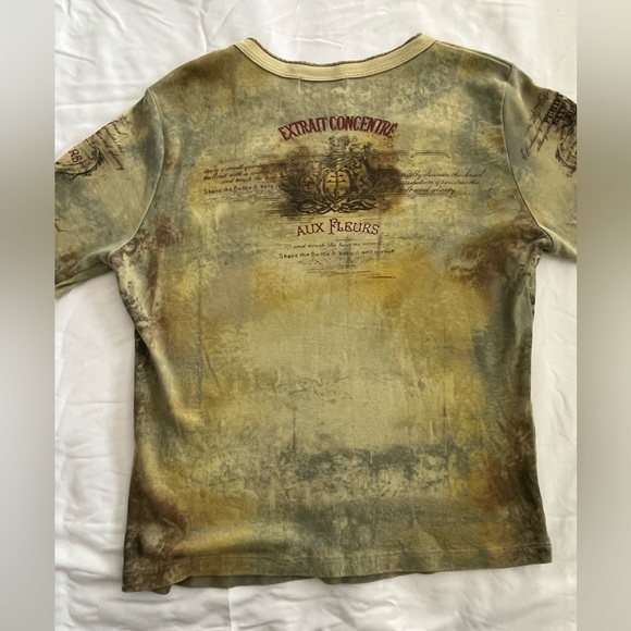 Skinny Minnie All-Over print tight fit long sleeve shirt yellow and green Large - Picture 3 of 8